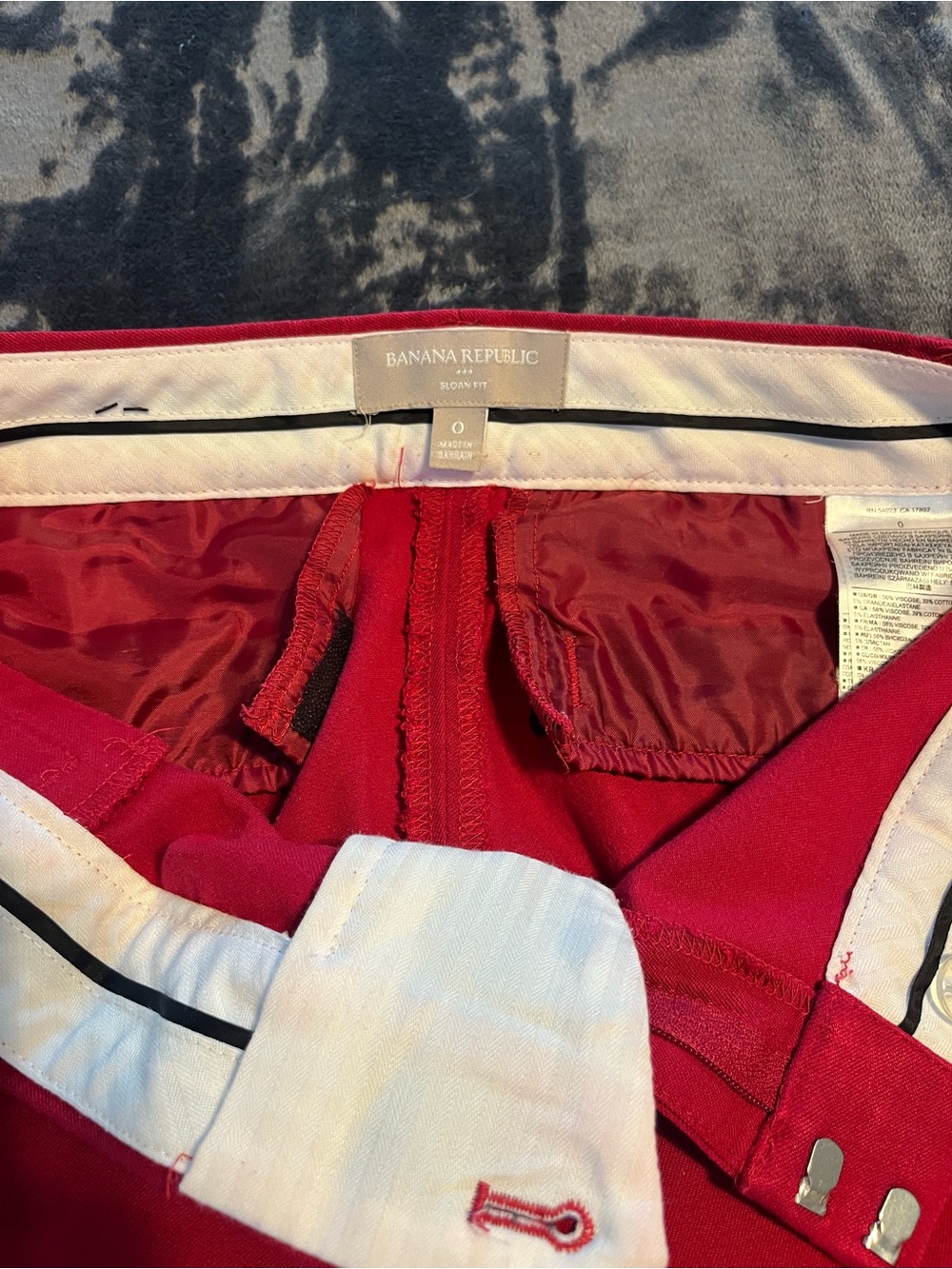 Banana Republic Sloan Slim Ankle Jeans in Red, size 0 - Picture 5 of 7